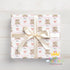 Personalised Birthday Wrapping Paper | Pink Rabbit Gift Wrap for Baby Girl’s First Birthday
