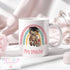 Personalised Teacher Mug – Ceramic Coffee Mug – Thank You Teacher Gift – Pink or White - Plain White