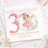 Square greeting card showing the fairy birthday card design