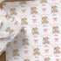 Personalised pink rabbit first birthday wrapping paper with custom name and relation for baby girl 1st birthday gifts.