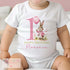 Personalised 1st Birthday Outfit – Soft Cotton Sleepsuit, Vest, Bib & T – Shirt Pink