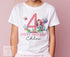 Personalised Mermaid Birthday T-Shirt ANY AGE - Cotton White Top, Any Age, White Skin Mermaid with a large printed number