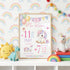 Personalised Unicorn Poster – Custom Baby Birth Stats Print | Nursery Wall Art A3 A2 A1