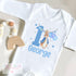 Personalised Rabbit First Birthday T-Shirt Sleepsuit or Vest I Am One Design