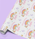 Printed birthday wrapping paper shown as wrapping paper