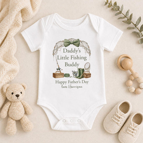 Personalised Baby Vest - Custom Name Baby Grow | Fathers Day Outfit & New Dad Gift