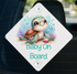 Children's clothing with the baby on board sign design