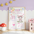 Personalised Baby Poster - Custom Baby Print | Mouse Nursery Decor | Birth Stats Print A3 A2 A1
