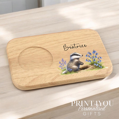 Personalised Badger Gifts – Badger in Lavendar Mug, Cushion, Coaster, Tote Bag, Gift Box & More