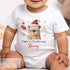 Personalised Baby Vest – Custom Name Baby Christmas Outfit | Soft Cotton Sleepsuit