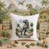 Personalised Dinosaur Cushion – Kids Cushion With Custom Name & Soft Plush Insert - Cushion cover only