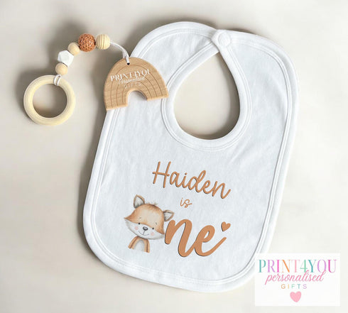 Personalised Fox First Birthday Outfit - Baby Vest Sleepsuit T-Shirt or Bib