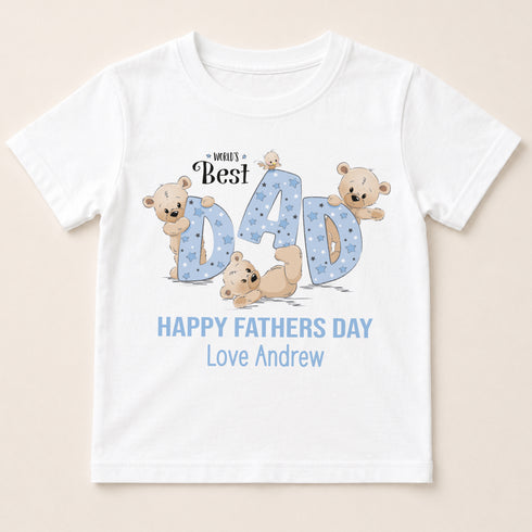 Children's clothing with the fathers day t-shirt design