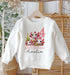 Personalised Birthday Age Sweatshirt Jumper For Children. Any Age, White Cotton Sweatshirt - Axolate Number and name