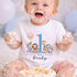 Personalised 1st Birthday Outfit – Safari Baby Boy Vest Bodysuit Cake Smash Set