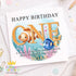 Personalised 1st Birthday Card – Under The Sea Fish Design With Custom Name - Front only