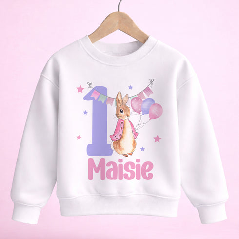 Children's clothing with the birthday sweatshirt design