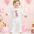 Personalised First Birthday Baby Pyjamas – 100% Cotton - Ballerina Bunny Rabbit