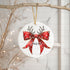 Red and Gold Reindeer Bow Digital PNG Design