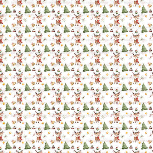 Seamless Christmas Reindeer Pattern PNG – Exclusive Limited Edition (Only 40 Available)