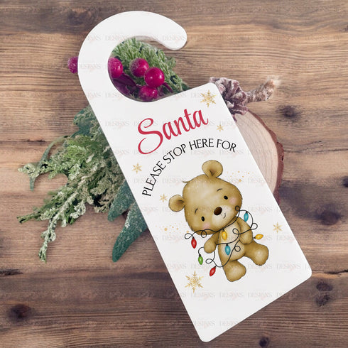 Santa Stop here Hanger Design 3 (Exclusive, Only 20 Sets Available)
