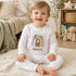 Personalised Baby Romper with Name – Teddy Bear Sleepsuit, Custom Baby Grow, Newborn Gift Outfit, Baby Shower Gift - Vest