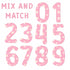 Mix & Match Teddy Bear and Pink Daisy Numbers PNG – Create Any Number Combination – Instant Download