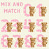 Mix & Match Teddy Bear and Pink Daisy Numbers PNG – Create Any Number Combination – Instant Download