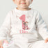 Personalised First Birthday Baby Pyjamas – 100% Cotton - Ballerina Bunny Rabbit