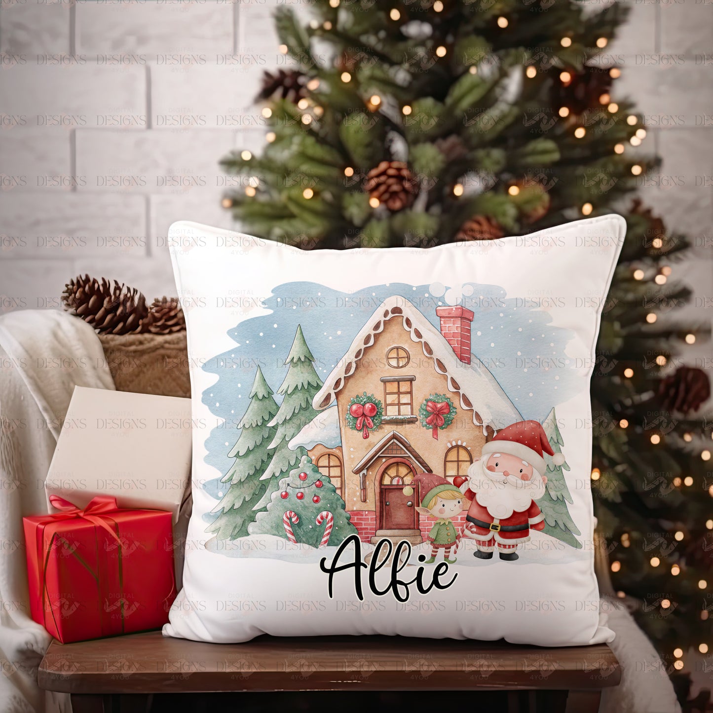 Santa House Scene – Limited Edition PNG – Exclusive Holiday Design Digital Download