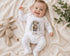 Personalised Baby Romper with Name – Teddy Bear Sleepsuit, Custom Baby Grow, Newborn Gift Outfit, Baby Shower Gift - Vest