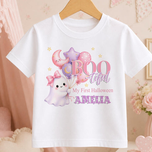 Personalised First Halloween Outfit | Boo-Tiful Ghost Baby Vest