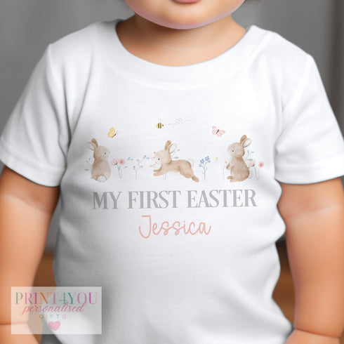 My First Easter Babygrow - Adorable Hoppy Bunny Sleepsuit for Newborns - Perfect Baby Gift