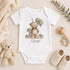 1st Birthday Boy Outfit – Personalised Teddy Bear Baby Vest – Soft Cotton Sleepsuit