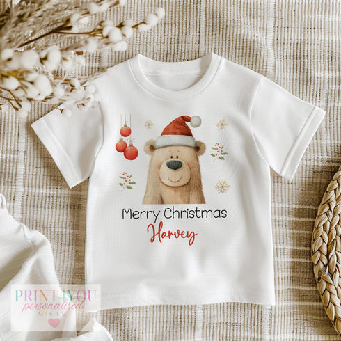 Personalised Baby Vest – Custom Name Baby Christmas Outfit | Soft Cotton Sleepsuit