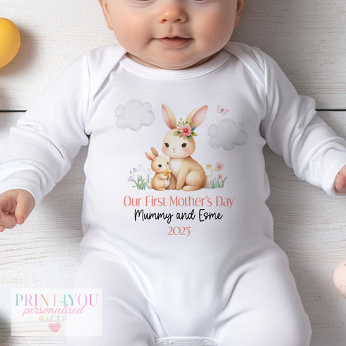 Mother's Day Sleepsuit, Our First Mother's Day, 1st Mother's Day as My Mummy, Mothers Day Gift from Baby, Gift for Mum