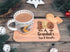 Personalised Tea Mug Set – Custom Name Biscuit Mug & Wooden Snack Board Gift