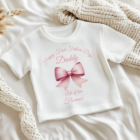 Personalised First Father's Day Baby Vest, DTG Printed, Newborn Gift, Soft Cotton Baby Outfit, Father's Day Baby Grow, 1st Father's Day Gift