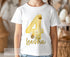 Personalised Bee Birthday T-Shirt – Custom Name & Age Top for Girls 1–10 – Yellow Daisy Design, Cotton DTG Tee, Gift Idea