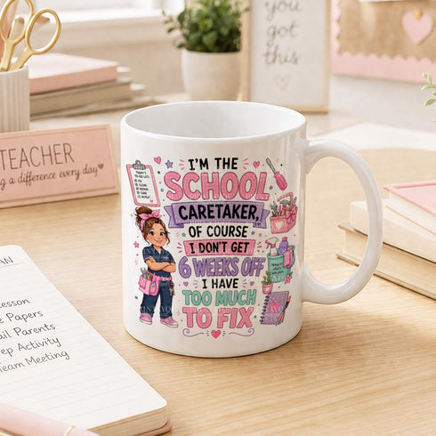Caretaker Gift Mug – Funny School Caretaker Mug – Janitor Thank You Present