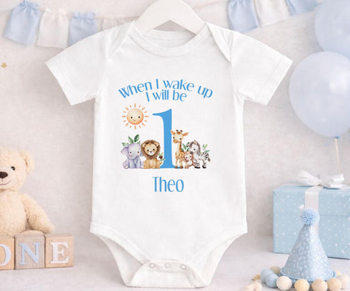 Children's clothing with the 1st birthday pyjamas design