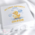 Personalised Rubber Duck Keepsake Box with Ribbon Tie Perfect Birthday Gift for Boys or Girls