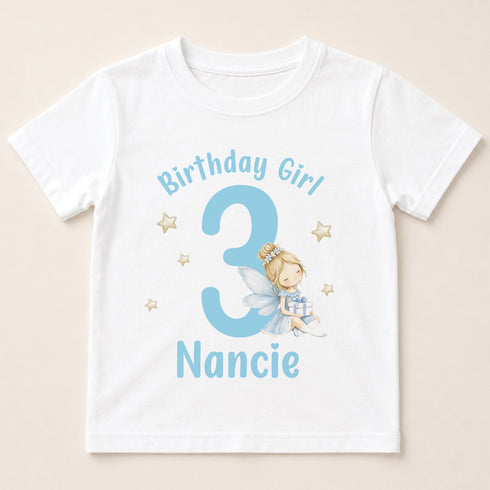 Children's clothing with the 3rd birthday girl shirt design
