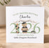 The image is a greeting card celebrating Charlie's graduation from Little Dragons Preschool.