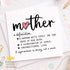 Square greeting card showing the funny mothers day card design