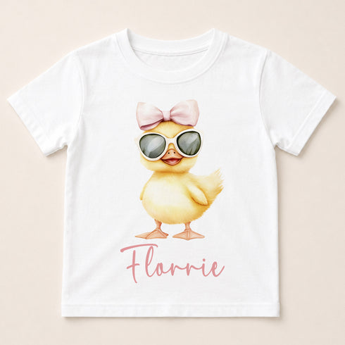Personalised Duck Children's T-Shirt | 100% Cotton Kids Tee
