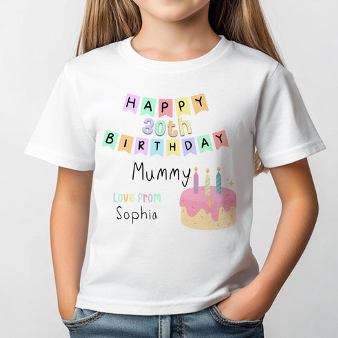 Personalised Birthday T – Shirt – Custom Kids Tee – Soft Breathable Cotton, DTG Printed - 6-12 months T-shirt