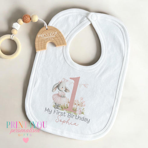 Children's clothing with the 1st birthday outfit bunny design design