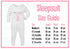 a baby's sleep suit size guide