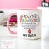 Personalised Teacher Mug – Thank You Teacher Gift – Pink or White Ceramic Mug – End of Term Gift for Teacher